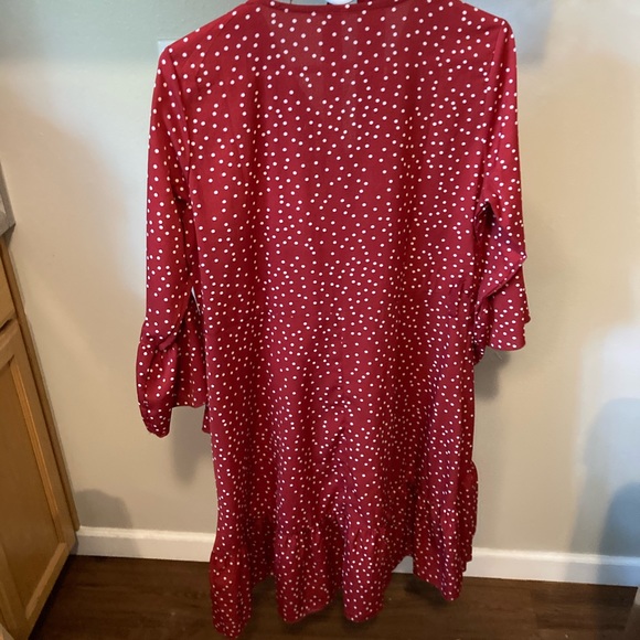 Red& white polka dot dress, size medium - Picture 2 of 2